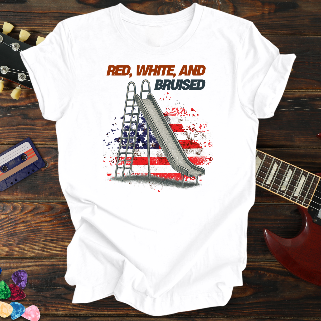 Red, White, and Bruised Tee